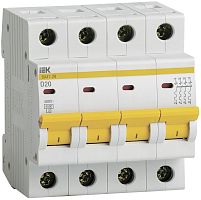 Выключатель автоматический IEK KARAT ВА47-29 4п 20А D 4.5кА картинка